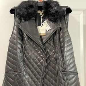 Brand New Talbots Leather Vest. Size PS.